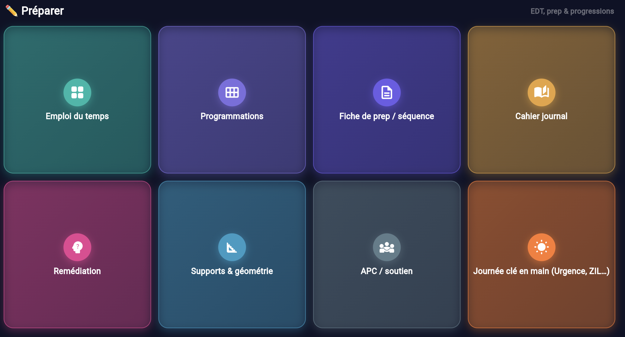Komen'Rtard — espace Préparer