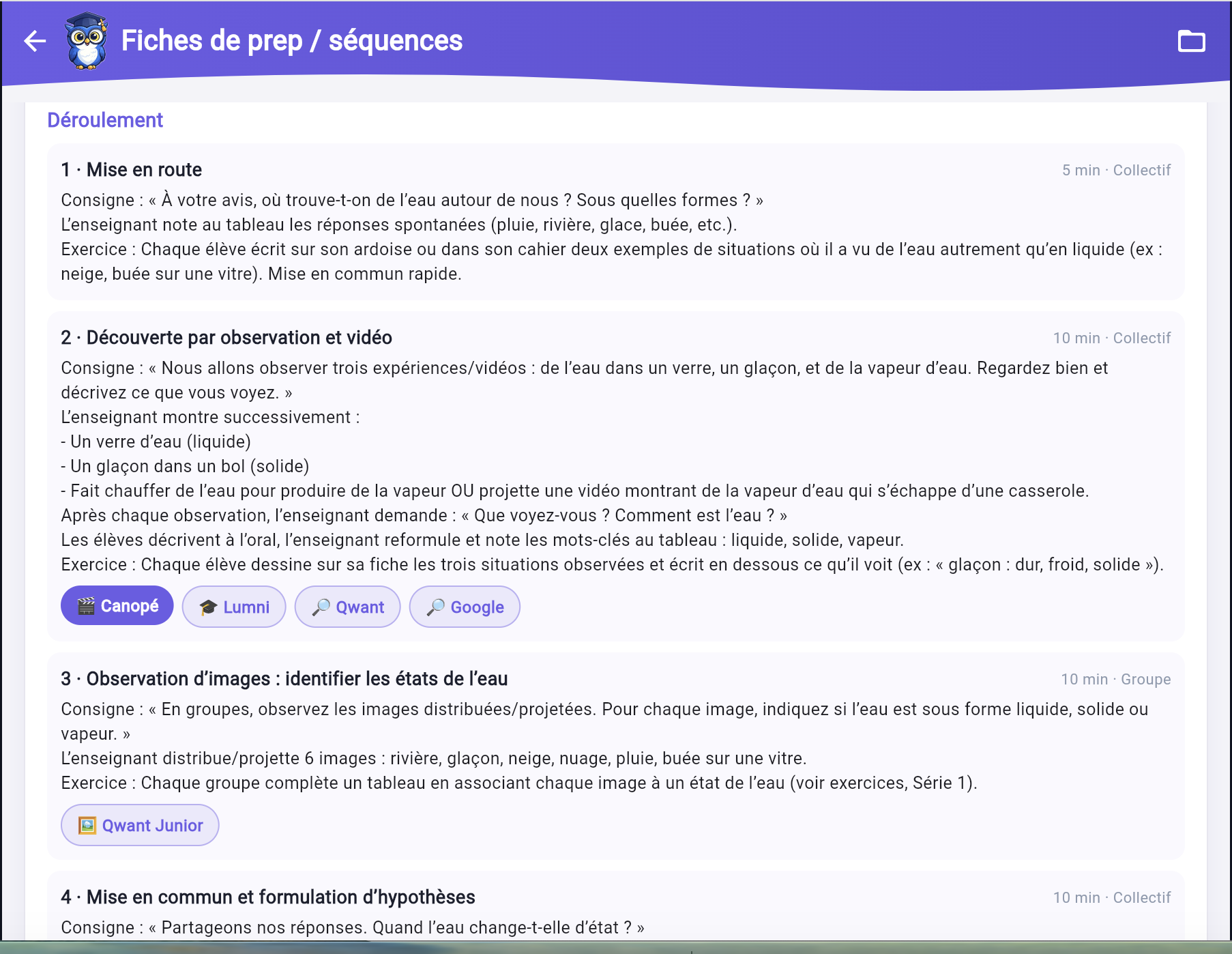 Séquence complète générée